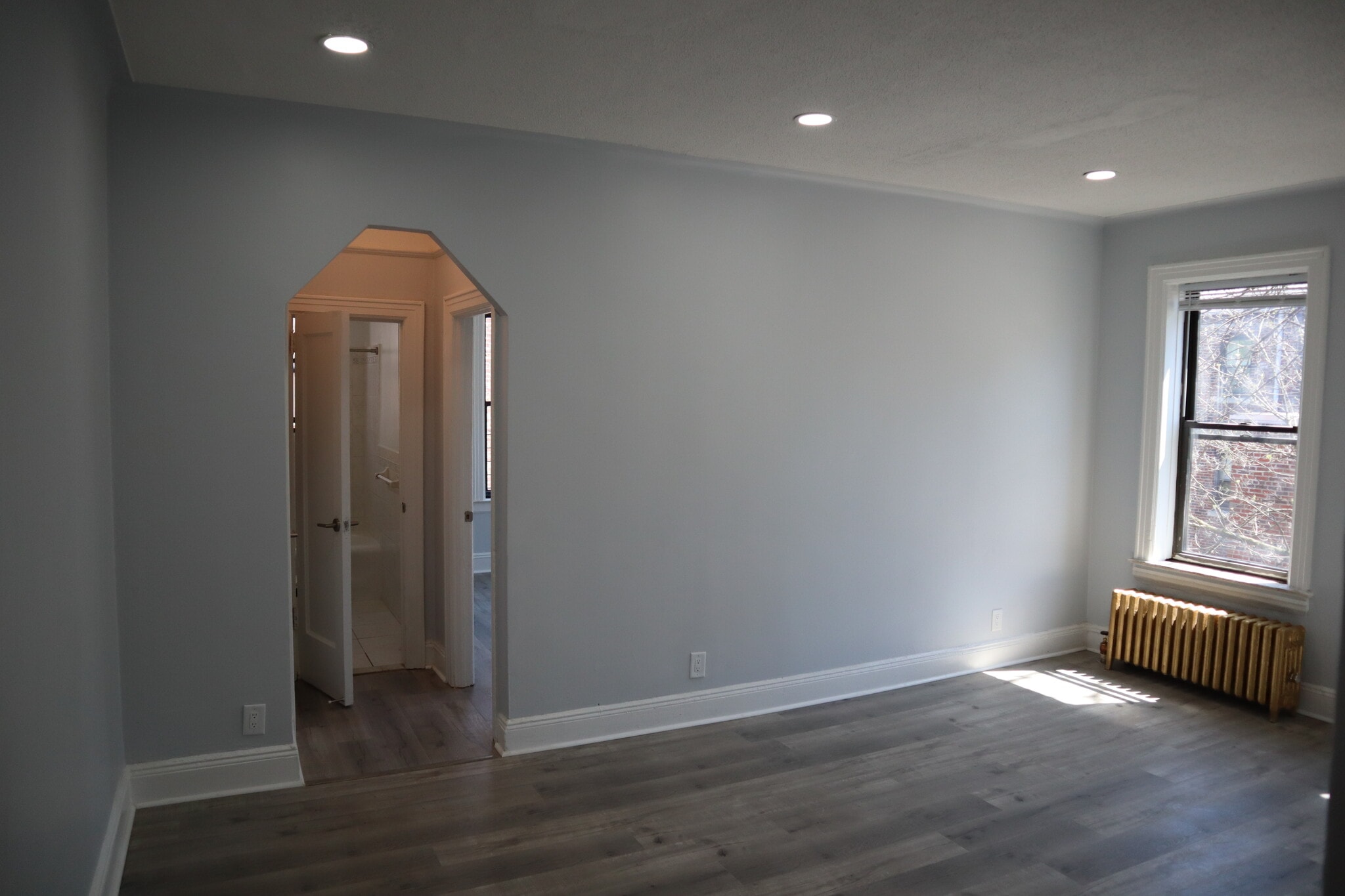Living Room, looking to bedroom and bath - 663 Locust St