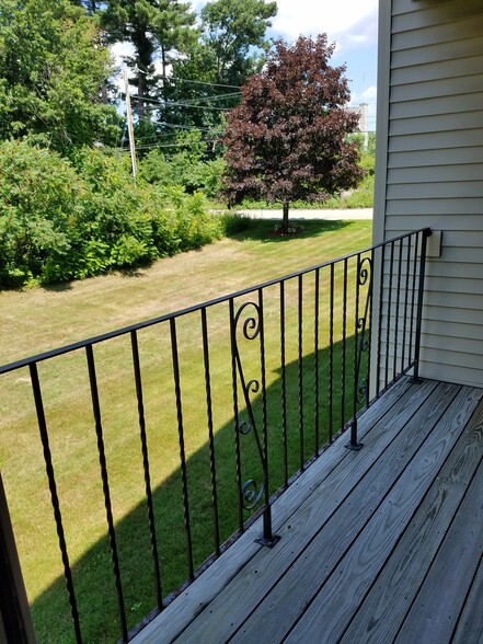 Large private balcony surrounded by nature. - 1901 Bodwell Rd