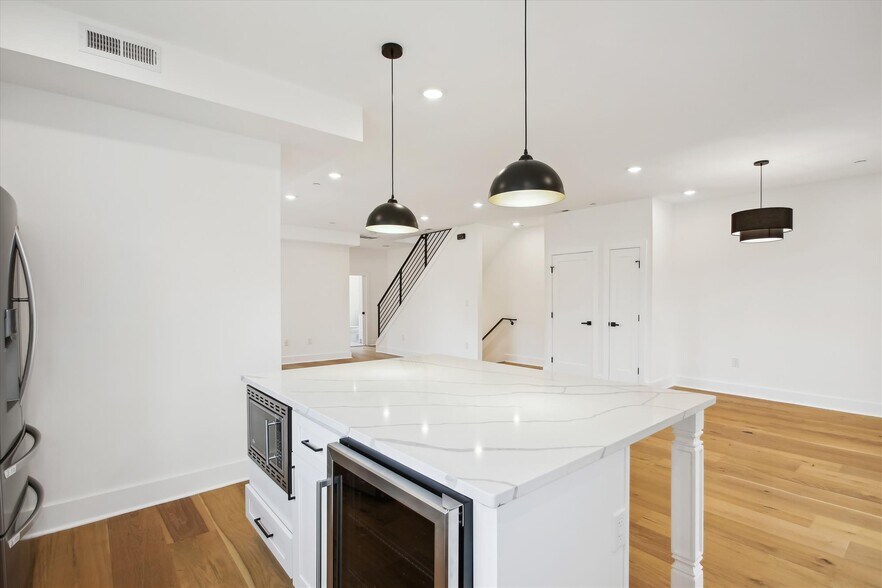 Island with Built-In Beverage Fridge and Microwave - 232 S St NE