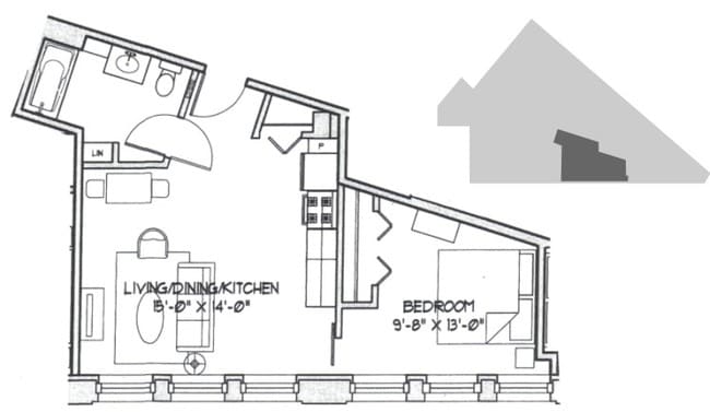 1BR/1BA - Hairpin Lofts