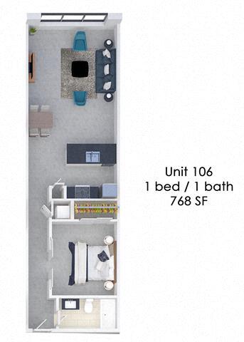 Floorplan - Fording Flats - All Utilities Included