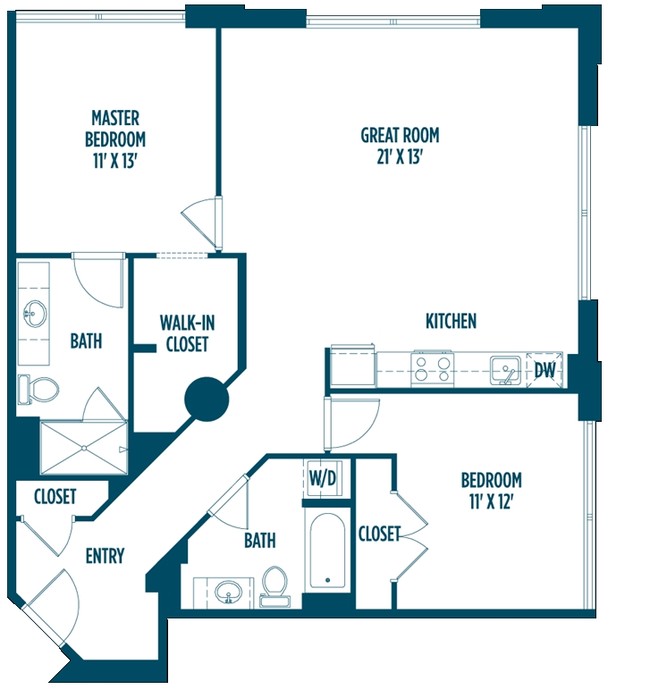 2BR/2BA 2C 1215 sqft - Foundry Lofts