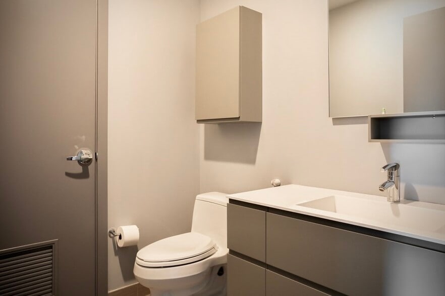 Bathroom with In-Unit Laundry - 110 Stuart St