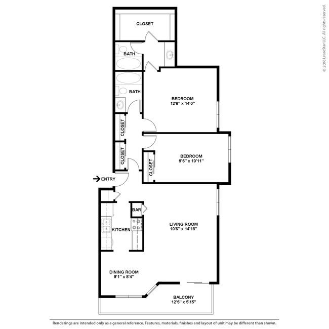 Floorplan - Oak Creek Apartments