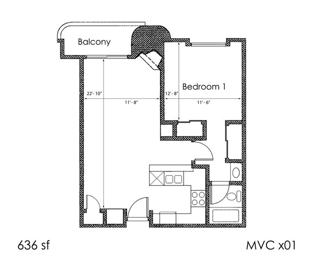 Floorplan - Midvale Court Apartments Westwood