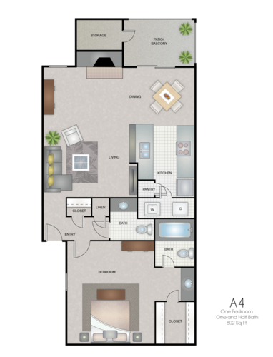 Floorplan - Wythe Apartment Homes