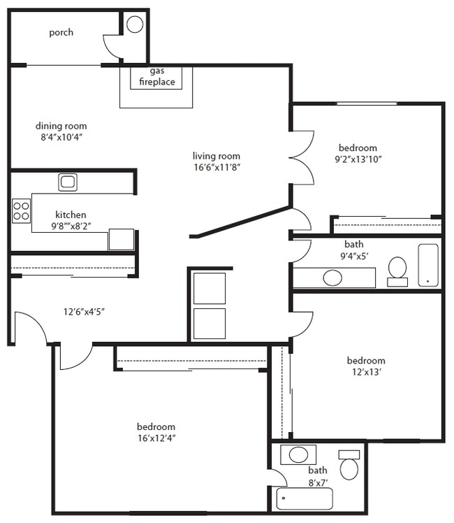 3BR/2BA - Maple Glen Apartments