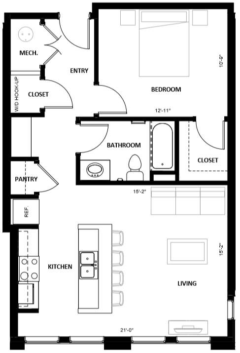 Floorplan - Illinois Street Senior Apartments