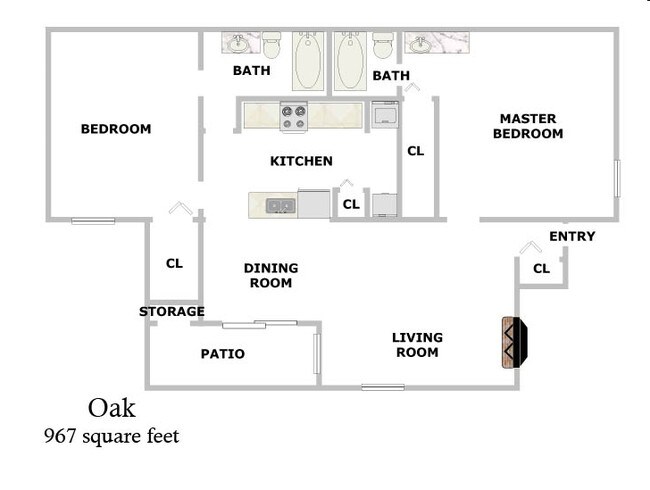 Oak - Pleasant Creek Apartments