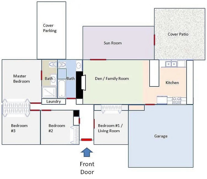 Floor Plan - 2700 N Loxley Ave