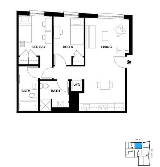2BR/2BA - Arthouse