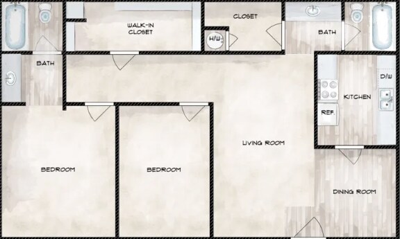 Floorplan - 74 Lyerly Place Apartments