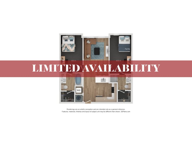 2 Beds 2 Baths - B1.1 Limited Availability - Lumen on Ninth