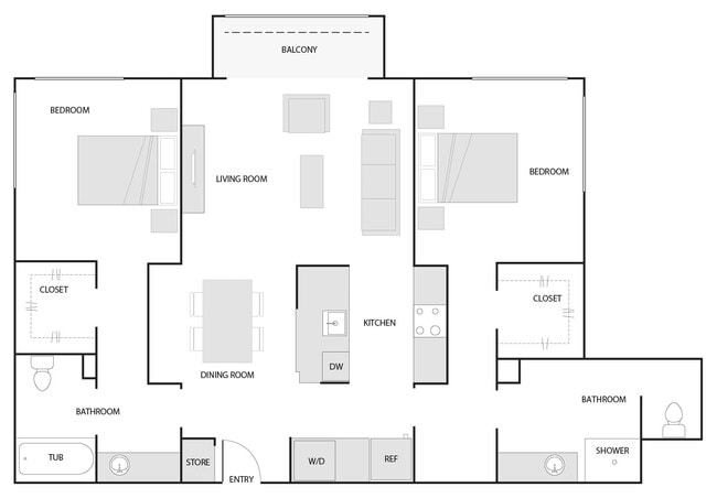 Floorplan - Marlin Cove Apartments