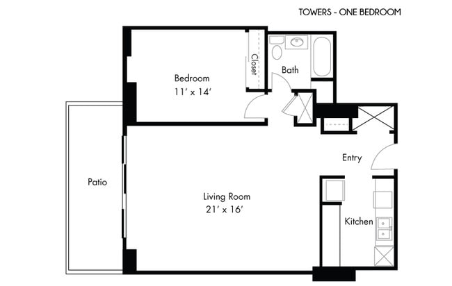 Floorplan - Capitol Towers - Towers and Villas