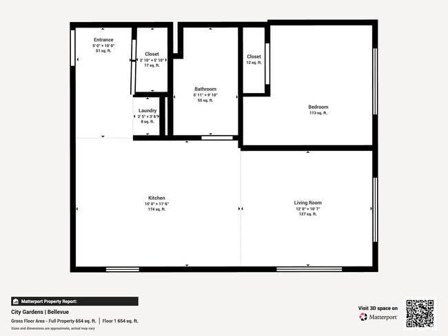 Bellevue Floorplan (201, 301, 401) - City Gardens
