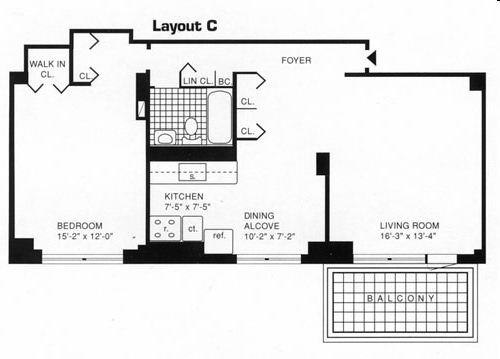 1BR/1BA - Spring Creek Towers