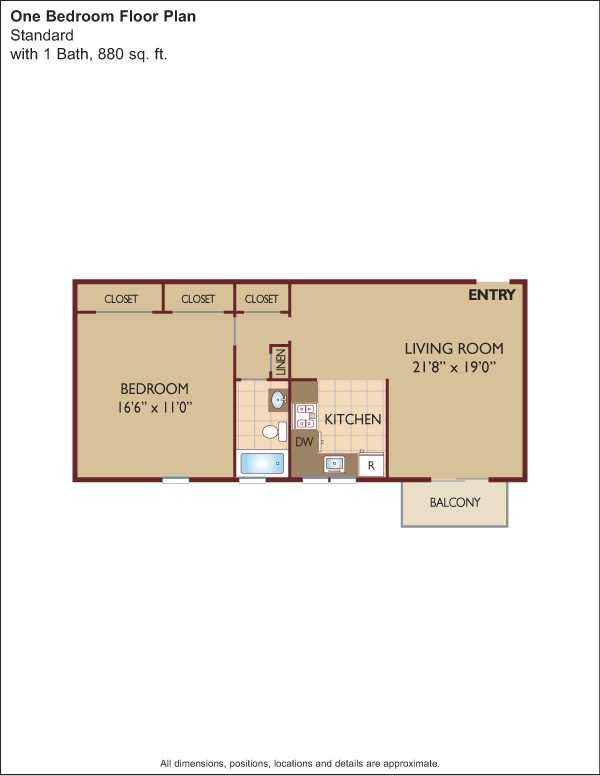 Floorplan - Hampton Oaks Apartments