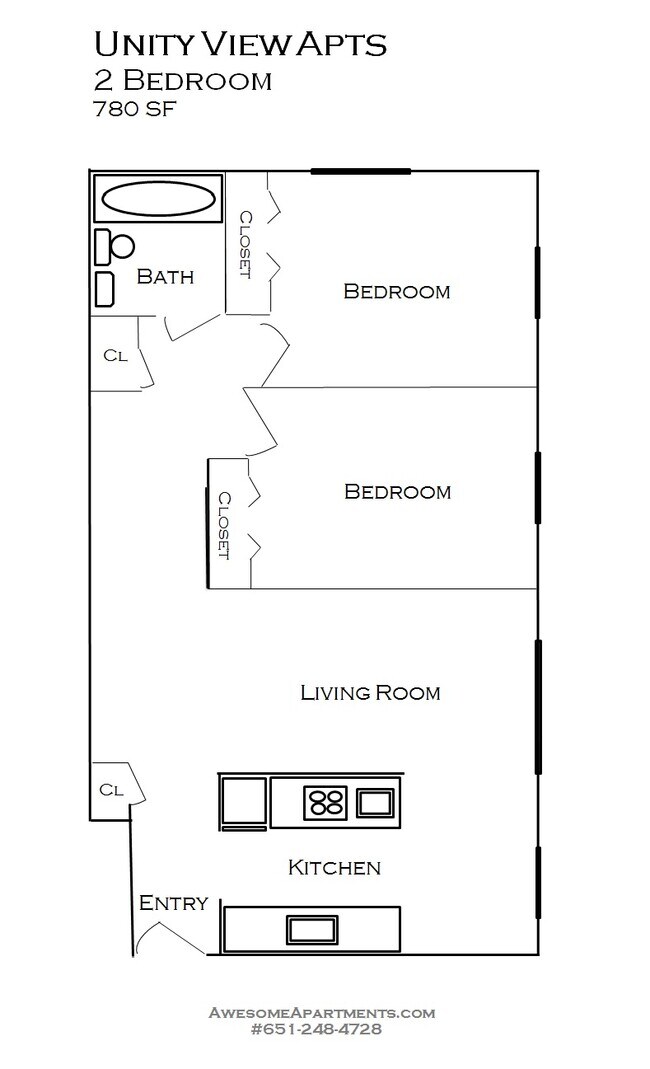 Floorplan - Unity View Apartments