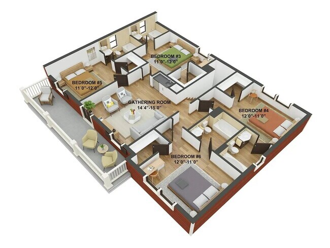 Building Photo - Now Leasing! Spacious 6-Bedroom, 6.5-Bathroom student house just minutes from campus. Only $650/m...