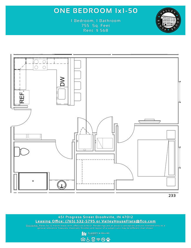 Senior Affordable Apartment, Unit 233 at Valley House Flats active 55+ senior apartments. - Valley House Flats 55 Year and Older