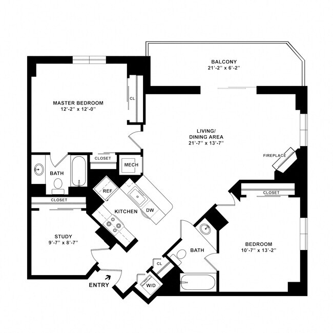 Floorplan - The Alexander Apartments