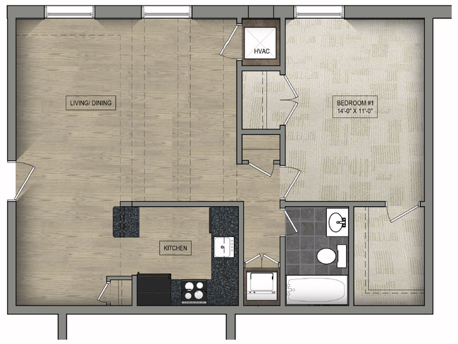 Floorplan - Parkway Overlook Apartments