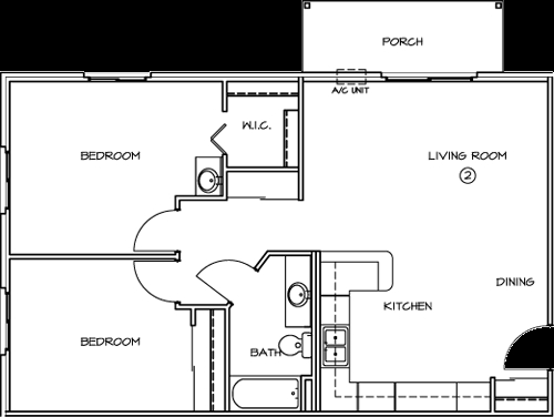 2BR/1.5BA - De Pere Apartments