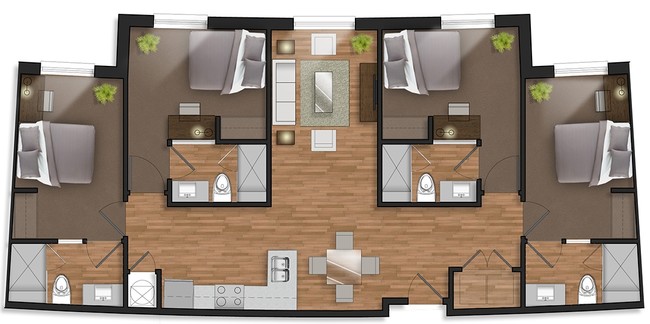 4 bedroom, 4 Bathroom - The Stack