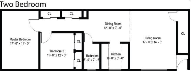2BR/1BA - Yorkshire Apartments