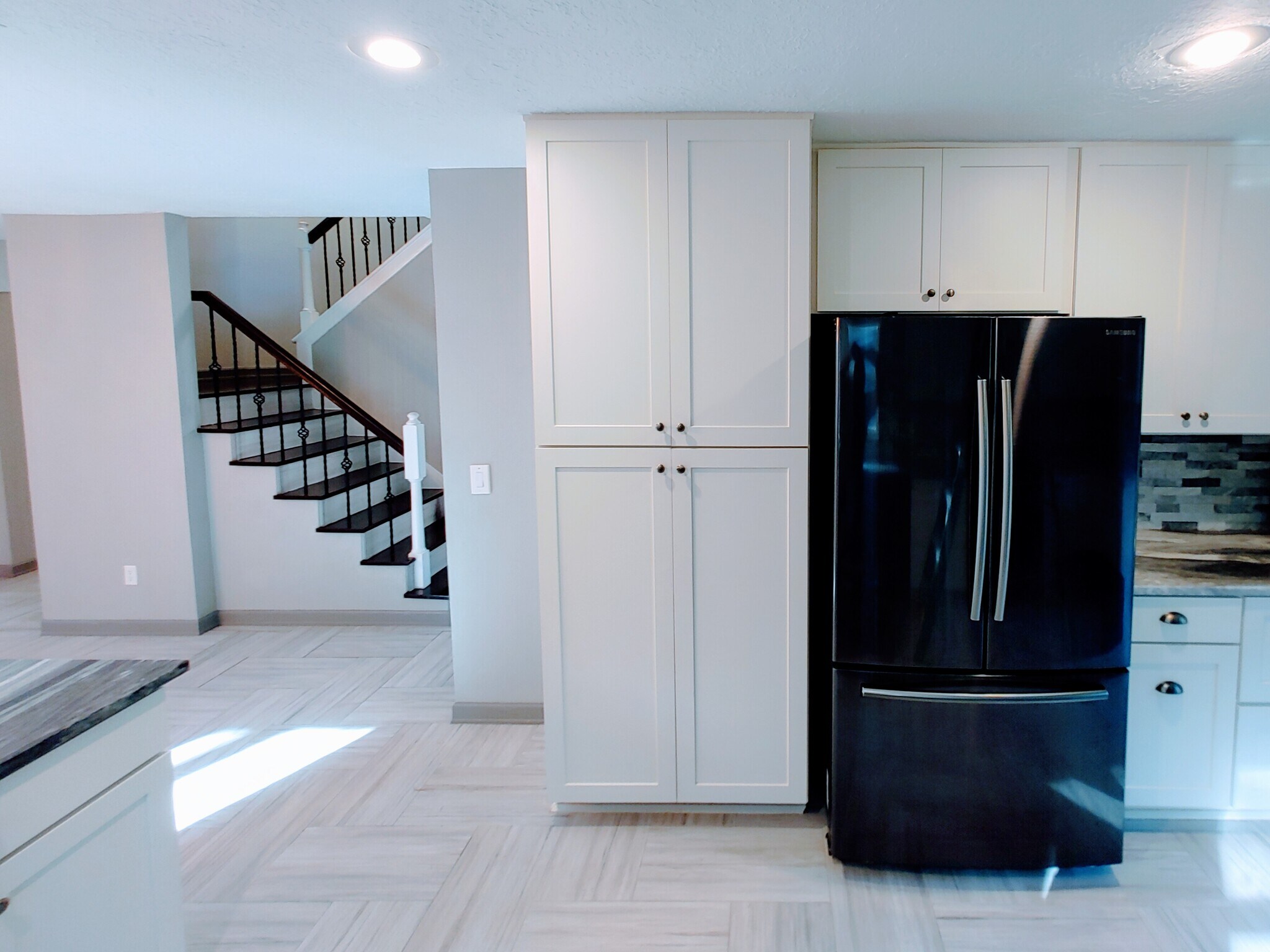 Huge custom pantry and slate-color refrigerator - 2 Arnica Ct