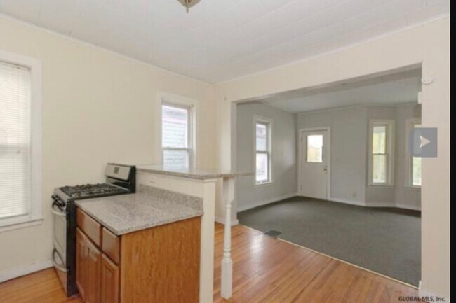 Kitchen to living room - 282 Yates St