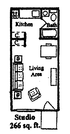 Studio - Pine Grove Apartments