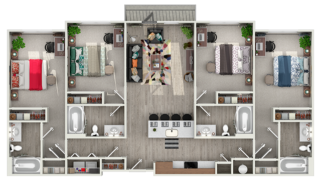 The Magnolia D2 - Loft Vue