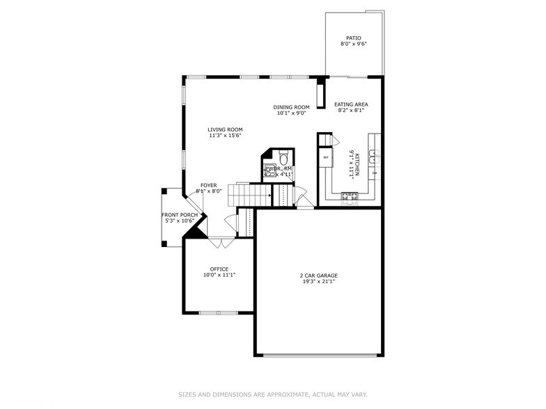 Floor Plan Main Level - 106 Dorshire Ct