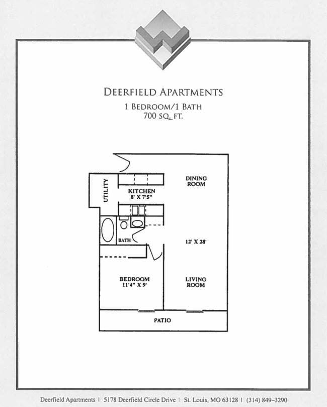 1 Bedroom Garden - Deerfield Apartments