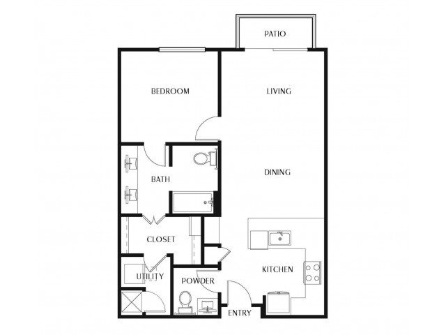 One bedroom, one and a half bathroom apartment with floor to ceiling windows - Instrata