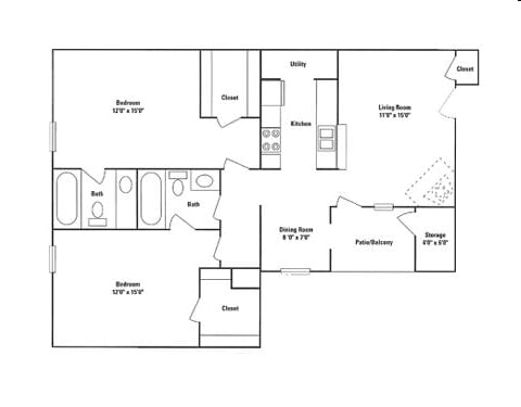 2BR/2BA - Enclave at Eagle Creek Apartments