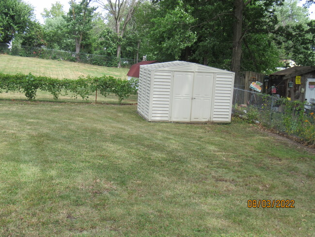 Backyard with Shed - 121 Bell Ave