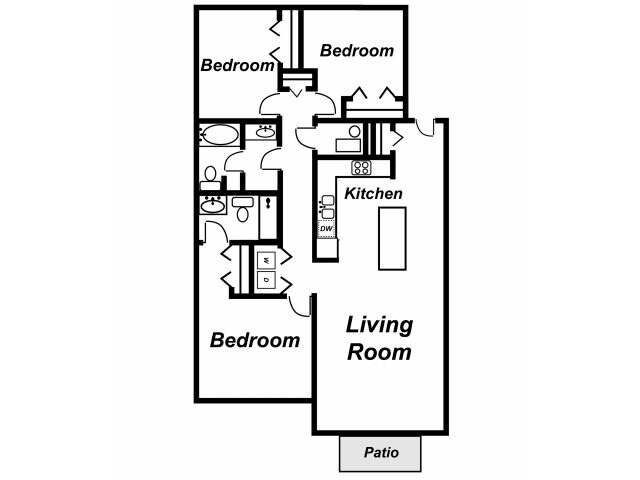 3BR/2BA - The Hamptons