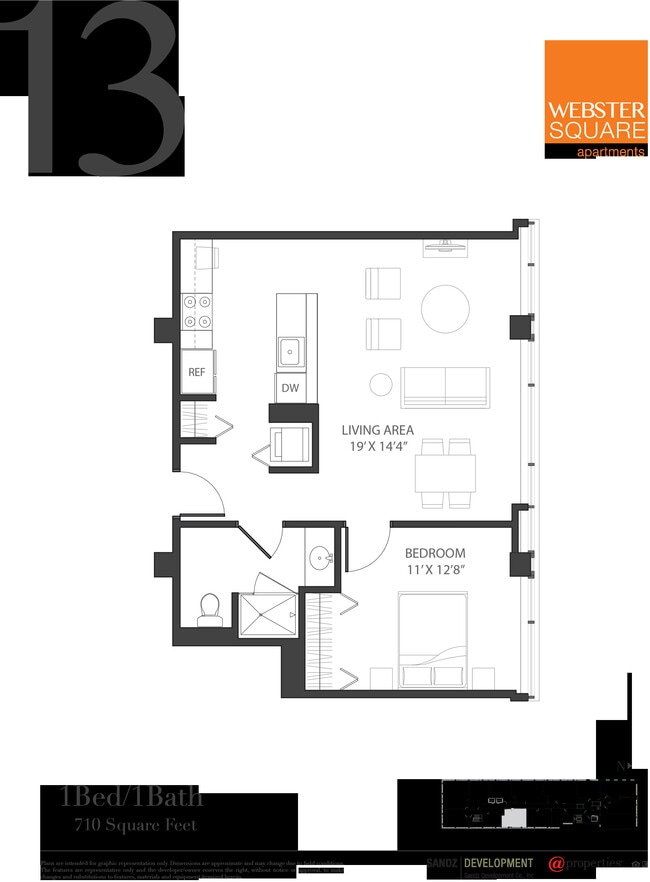 13 Floor Plan - Webster Square Apartments