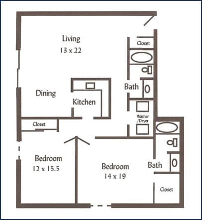 2BR/BA - Porticos of Fox Point