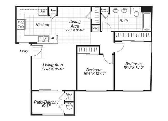 Floorplan - Bristol Apartment Homes
