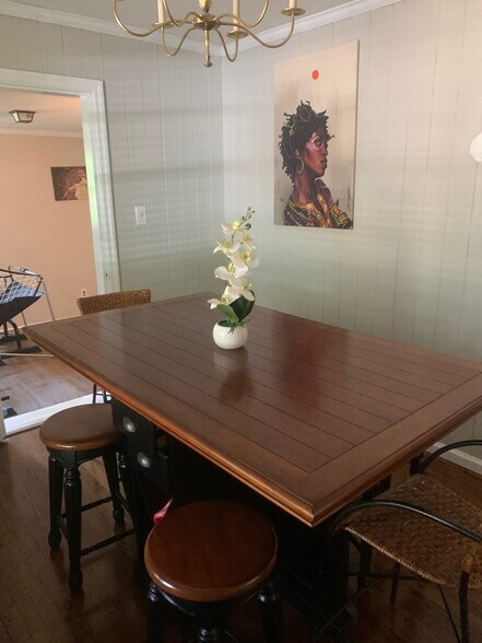 Dining Room leading into game/work out room + Kitchen and Family Room - 1206 Lafayette Ave