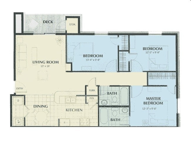 3BR/2BA - Tall Grass Apartments