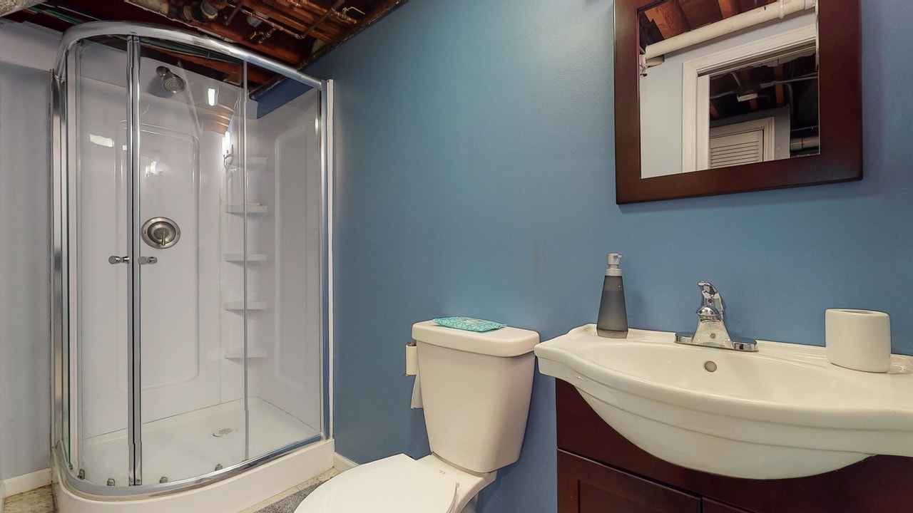 bathroom in basement - 426 Rogers St
