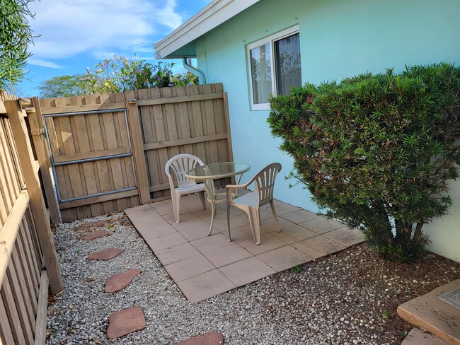 Private patio off kitchen back door - 2299 NE 2nd Ave