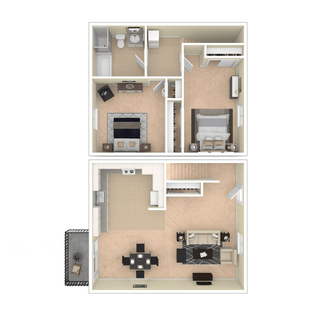 Floorplan - Lake Road Courtyard Apartments