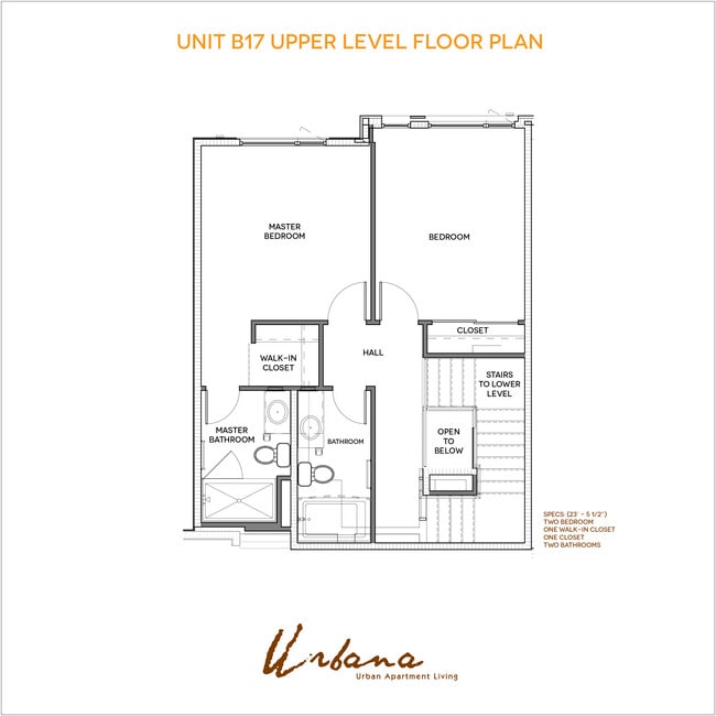 B17 Floorplan (upper level) - Urbana