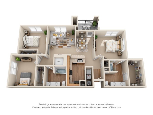 Floorplan - The Canyons Apartments